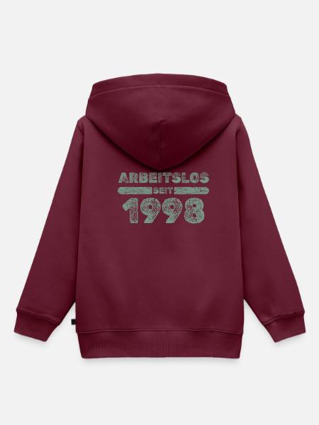 Witzig 1998 - Kinder Premium Organic Hoodie - Burgunderrot