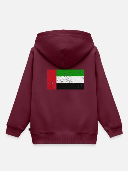 Vereinigte Arabische Emirate - Kinder Premium Organic Hoodie - Burgunderrot