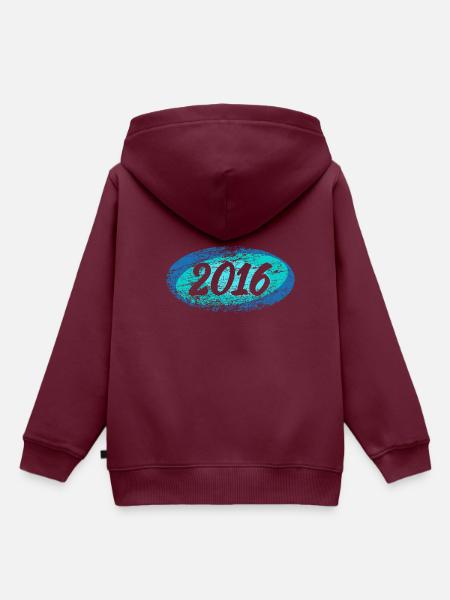 2016 - Kinder Premium Organic Hoodie - Burgunderrot
