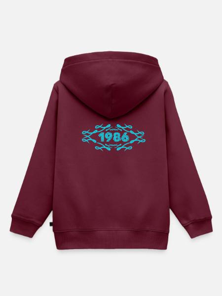 Style Geschenkidee 1986 - Kinder Premium Organic Hoodie - Burgunderrot
