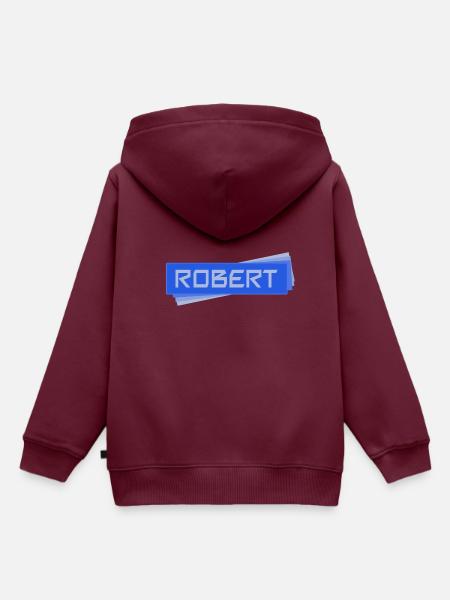 Geschenk für Robert - Kinder Premium Organic Hoodie - Burgunderrot