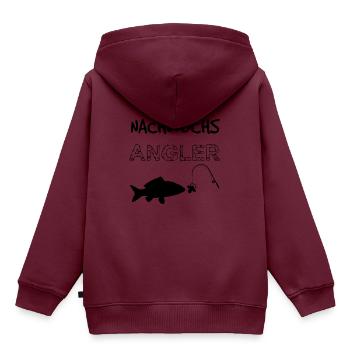 Nachwuchs Angler - Angel Geschenkidee Geburt - Kinder Premium Organic Hoodie - Burgunderrot - Hinten - AI Model Kid Female (0cm)