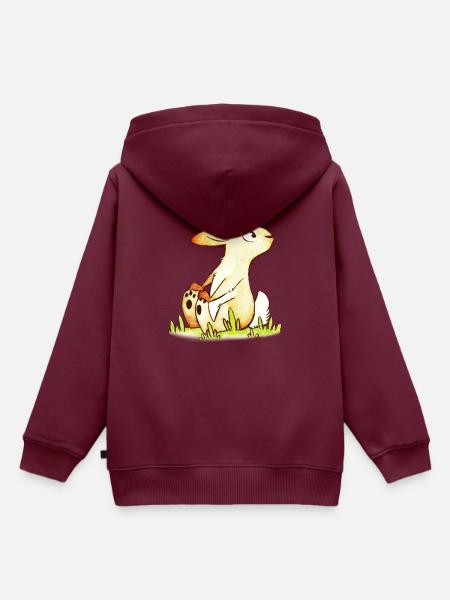 Kleines Häschen - Kinder Premium Organic Hoodie - Burgunderrot