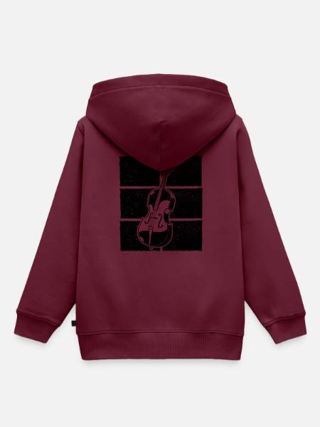 Cello Cellospieler Cellist - Kinder Premium Organic Hoodie - Burgunderrot