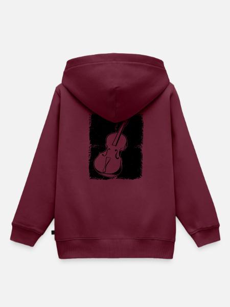 Cello Cellospieler Cellist - Kinder Premium Organic Hoodie - Burgunderrot