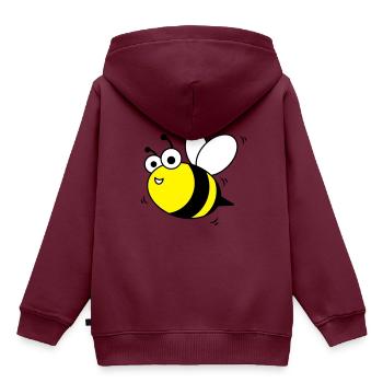 Hummel - Kinder Premium Organic Hoodie - Burgunderrot - Hinten - AI Model Kid Female (0cm)