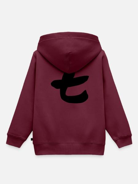 Sieben - Kinder Premium Organic Hoodie - Burgunderrot