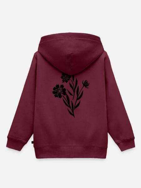 Blumen Blumenkind flower fleur Geschenkidee - Kinder Premium Organic Hoodie - Burgunderrot