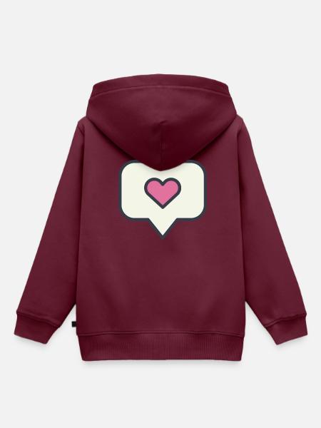 Abstract - like - Kinder Premium Organic Hoodie - Burgunderrot
