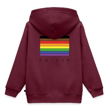 Alternative Lgbt Flagge Pride - Kinder Premium Organic Hoodie - Burgunderrot - Hinten - AI Model Kid Female (0cm)