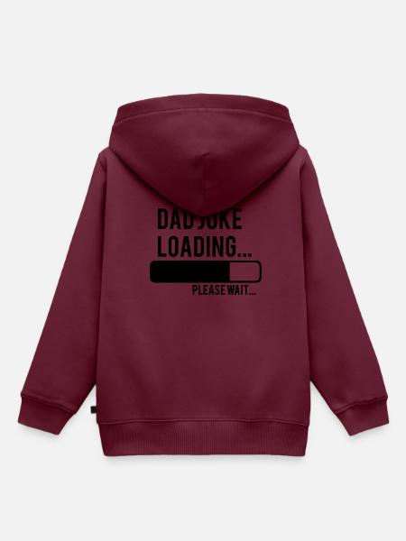 dad joke loading please wait - Kinder Premium Organic Hoodie - Burgunderrot