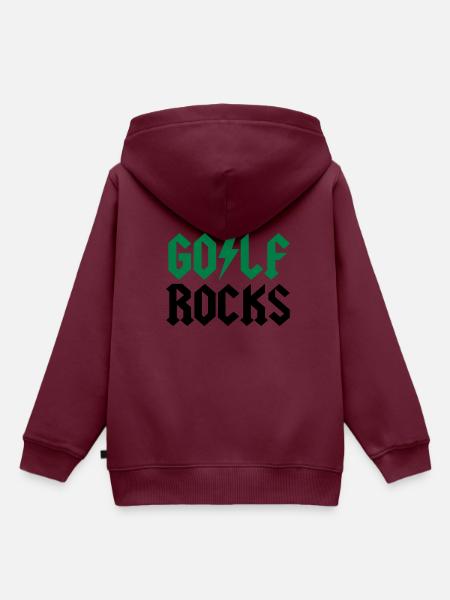 Golf - Kinder Premium Organic Hoodie - Burgunderrot