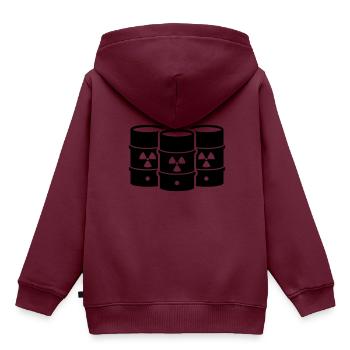 Atommüll - Kinder Premium Organic Hoodie - Burgunderrot - Hinten - AI Model Kid Female (0cm)