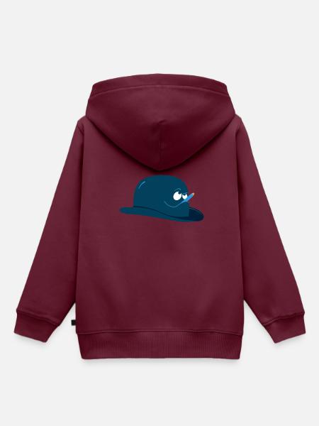 Denkhut - Kinder Premium Organic Hoodie - Burgunderrot