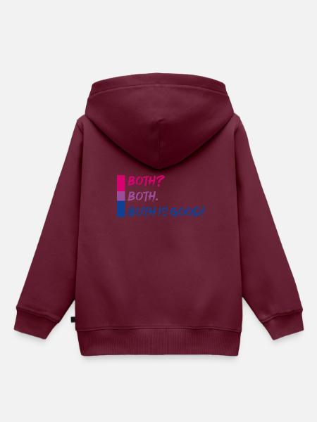 Both? Both. Both is Good! - Kinder Premium Organic Hoodie - Burgunderrot