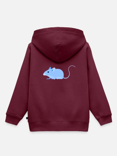 Urban - mouse - Kinder Premium Organic Hoodie - Burgunderrot