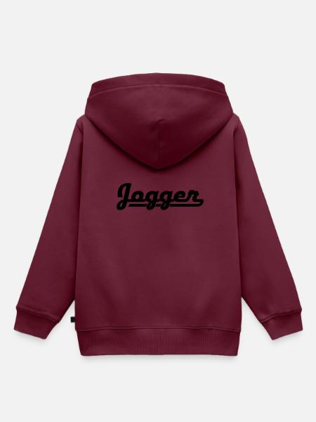 Jogger - Kinder Premium Organic Hoodie - Burgunderrot