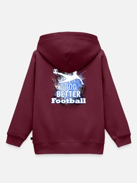 Fußballspiel - Kinder Premium Organic Hoodie - Burgunderrot
