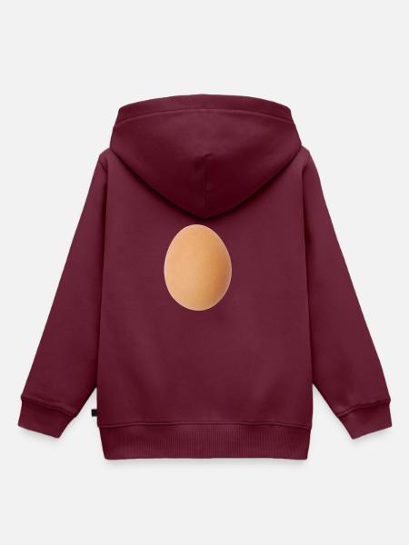 ei - Kinder Premium Organic Hoodie - Burgunderrot