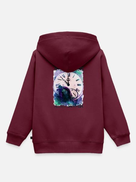 Alice im Wunderland entirely bonkers - Kinder Premium Organic Hoodie - Burgunderrot