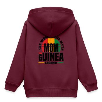 Guinea Guinea Guinea Flagge Muttertag - Kinder Premium Organic Hoodie - Burgunderrot - Hinten - AI Model Kid Female (0cm)