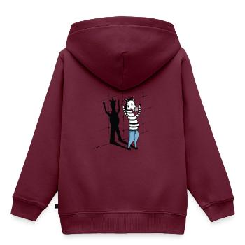 Zebra Gefängnis Gefangen Zelle Straf Geschenk - Kinder Premium Organic Hoodie - Burgunderrot - Hinten - AI Model Kid Female (0cm)