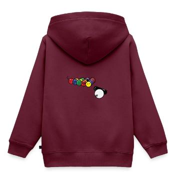 Billard Snooker Poolbillard Pool Kanone Geschenk - Kinder Premium Organic Hoodie - Burgunderrot - Hinten - AI Model Kid Female (0cm)