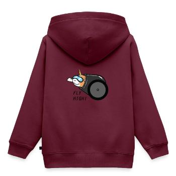 Meerschweinchen Einhorn Haustier Kanone Geschenk - Kinder Premium Organic Hoodie - Burgunderrot - Hinten - AI Model Kid Female (0cm)
