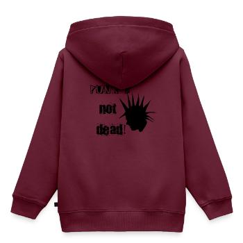 Punk - Kinder Premium Organic Hoodie - Burgunderrot - Hinten - AI Model Kid Female (0cm)