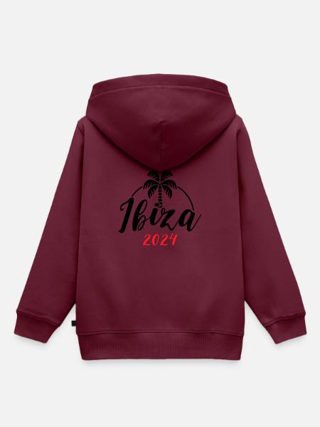 Ibiza 2024 - Kinder Premium Organic Hoodie - Burgunderrot