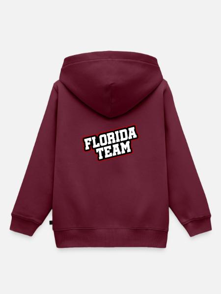 Florida Team - Kinder Premium Organic Hoodie - Burgunderrot