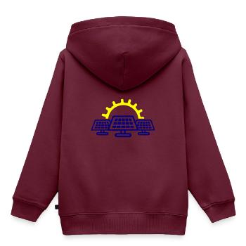 Photovoltaik Solar Energie - Kinder Premium Organic Hoodie - Burgunderrot - Hinten - AI Model Kid Female (0cm)