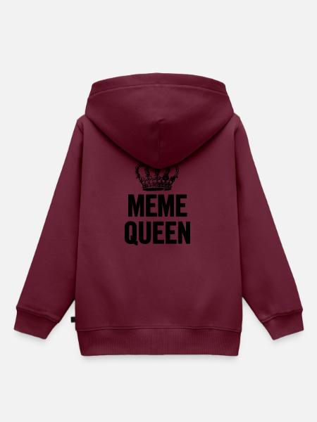 Meme Königin Schwarz - Kinder Premium Organic Hoodie - Burgunderrot