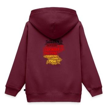 Deutschland Fußball WM EM Fan Shirt Geschenk - Kinder Premium Organic Hoodie - Burgunderrot - Hinten - AI Model Kid Female (0cm)