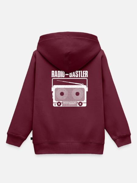 Radio Bastler - Kinder Premium Organic Hoodie - Burgunderrot