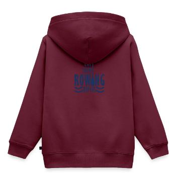 Rudersport Rudern Ruderboot Ruderer Rowing - Kinder Premium Organic Hoodie - Burgunderrot - Hinten - AI Model Kid Female (0cm)
