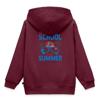 Sommerferien - Super Geschenk - Kinder Premium Organic Hoodie - Burgunderrot - Hinten - AI Model Kid Female (0cm)