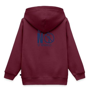 Windkraft Gegen Windräder Windenergie Windrad Anti - Kinder Premium Organic Hoodie - Burgunderrot - Hinten - AI Model Kid Female (0cm)