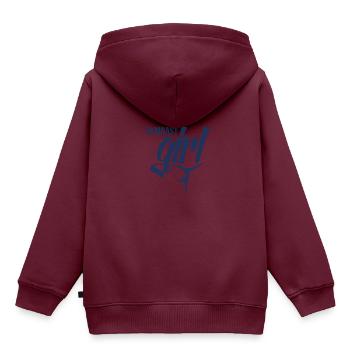 Turner Bodenturnen Turnerin Gymnast Bodenturner - Kinder Premium Organic Hoodie - Burgunderrot - Hinten - AI Model Kid Female (0cm)