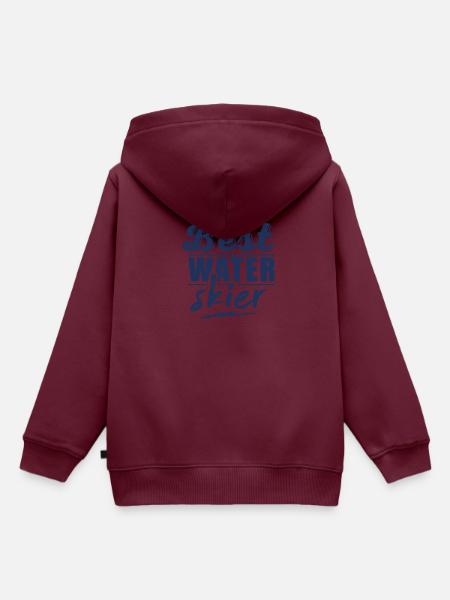 Wasserskier - Kinder Premium Organic Hoodie - Burgunderrot