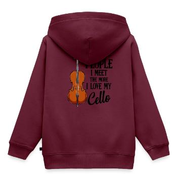 Cello - Kinder Premium Organic Hoodie - Burgunderrot - Hinten - AI Model Kid Female (0cm)