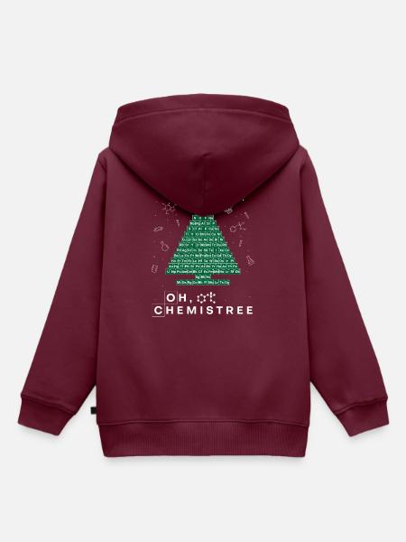 Chemistree Chemie Tannenbaum Weihnachten Chemistry - Kinder Premium Organic Hoodie - Burgunderrot