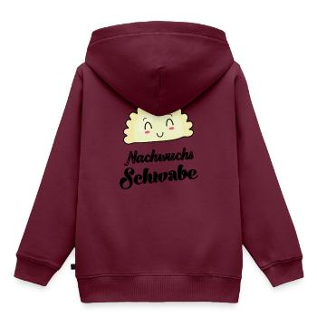 Kleiner Schwabe Schwäbin Maultaschen Schwaben - Kinder Premium Organic Hoodie - Burgunderrot - Hinten - AI Model Kid Female (0cm)