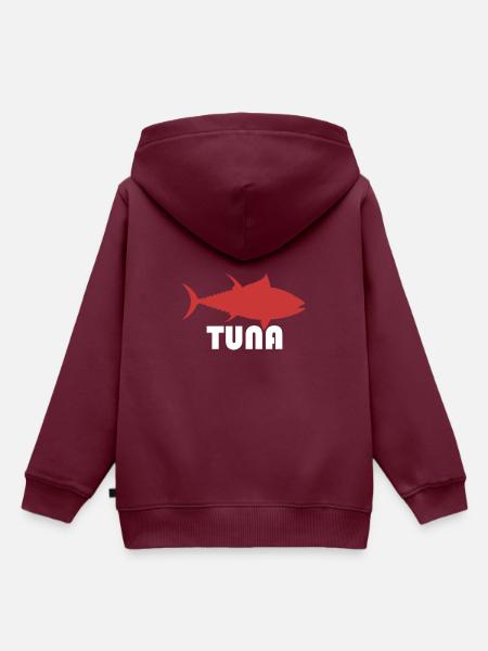 Thunfisch - Kinder Premium Organic Hoodie - Burgunderrot