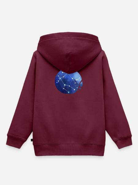 Sternzeichen Zwilling Gemini - Kinder Premium Organic Hoodie - Burgunderrot