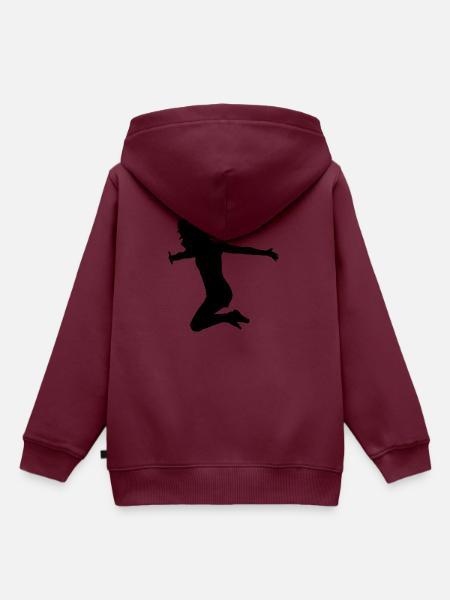 Frau Sprung - Kinder Premium Organic Hoodie - Burgunderrot