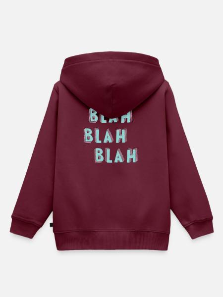 BLAH Print - Kinder Premium Organic Hoodie - Burgunderrot
