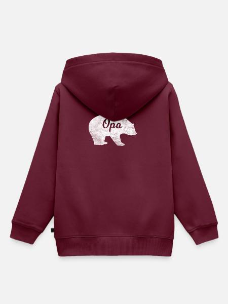 Opa Bär - Opa T-Shirt - Kinder Premium Organic Hoodie - Burgunderrot