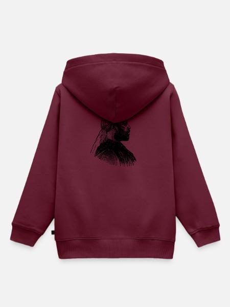 Afrikanischer Mann - Kinder Premium Organic Hoodie - Burgunderrot