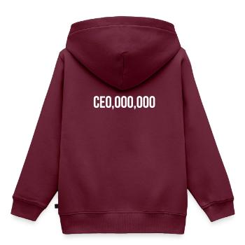 Chef - Kinder Premium Organic Hoodie - Burgunderrot - Hinten - AI Model Kid Female (0cm)